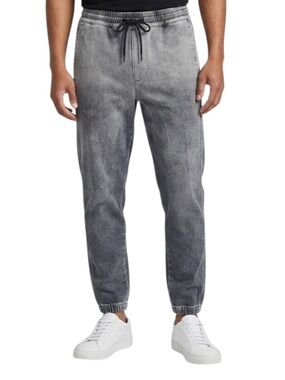 7 For All Mankind Men's Acid Wash Knit Denim Athleisure Joggers  Size Medium